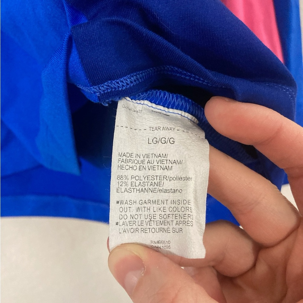 Under Armour Pullover Womens Size L Blue Pink Quarter Zip Long Sleeve Training - Picture 4 of 10